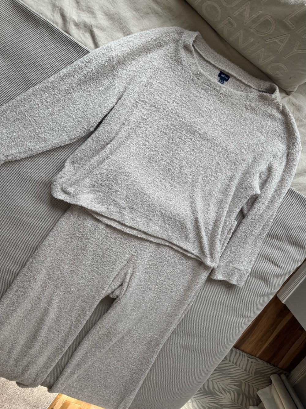 GAP Plush Lounge Pajama Set - Light Gray